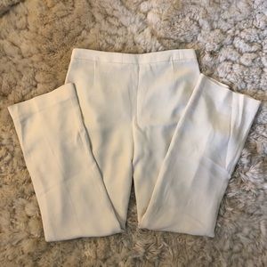Armani off-white silk wide leg pants NWOT
